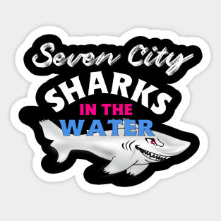 Newport News Black Tip Sharks In The Water (W) Sticker